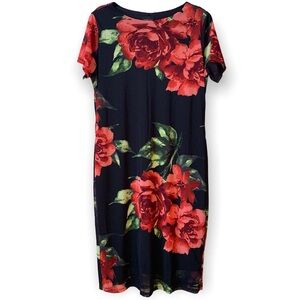 NWT Zenobia Plus Size Roses Print Floral Bodycon Dress